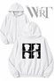 Gorillaz Demon Days Back Printed Zippered Hooded White Cardigan (2 Yarn)