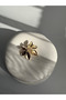 Gold Color Leaf Earrings (3.3 cm) - 2