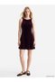Waist-Slit Velvet Mini Dress (W6)
