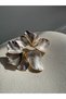 Gold Color White Leaf Earrings (4.7 cm) - 3