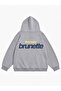 Women's Life Is Better Brunette Printed Hooded Fleece Oversize Sweatshirt