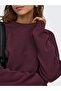 Women's Burgundy Onlsweat Life L/S Crew Oversize Swt Noos Sweatshirt - 4