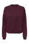 Women's Burgundy Onlsweat Life L/S Crew Oversize Swt Noos Sweatshirt - 6