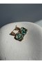 Gold Color Blue Retro Dangle Earrings (3.2 cm) - 3