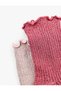 2-Piece Socks with Ruffle Edges - 3