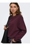 Women's Burgundy Onlsweat Life L/S Crew Oversize Swt Noos Sweatshirt - 3