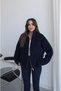 Navy blue zippered fleece jacket - 3