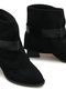 Women's Black Suede Buckle Trouser Boots with Orthopedic Insole Grigros - 6