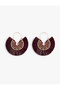 Large Straw Earrings with Dangles