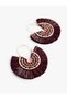 Large Straw Earrings with Dangles - 2