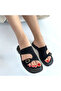 Gray Black Leather Powder Slippers - 4