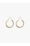Textured Steel Hoop Earrings
