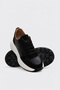 Genuine Leather 182Za3323 Black Skin Black Suede Women's Casual Shoes - 3