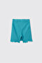 Girl's Turquoise Short Skirt - 2
