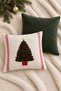 New Year's Themed Punch Embroidered 2-Piece Throw Pillow Cover Set |   Zippered 42X42 cm |   Modern Sofa Throw Pillow with Pattern, Decorative - 3
