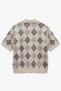 Cream Color Elena Baklava Patterned Polo Collar Sweater - 2