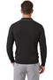 Men's Slim Fit Anti-Pilling Textured Black Knit Sweater – Zippered Polo Collar 2700401 - 4