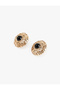Vintage Earrings with Embroidered Stones - X Selected by Melis Ağazat - 2
