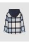 Ecru Hooded Plaid Boy's Shirt - 3