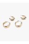 2-Piece Steel Mixed Hoop Earrings - 2