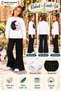 Winter, Spring, and Autumn Girls' Black Spanish Flared Bottoms and White Sweat Top - 2