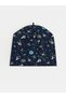 Gray 2-Piece Patterned Baby Boy Beanie - 4