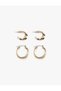 2-Piece Steel Mixed Hoop Earrings