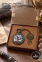 4 Pieces of Chain Watches – Tree of Life Patterned Metal Pocket Watch, Nostalgic Antique Pocket Watch with Chain