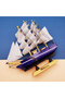 1 Piece Wooden Sailing Ship – Large Decorative Handmade Model, Table Office Ornament, Wooden Sailboat - 3