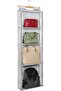 Hanging Handbag and Purse Organizer,4 Mesh Shelves with Zippers,Dustproof Closet Storage Bag for Wardrobe and Door,Grey
