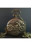 2 Pieces Engine-Designed Antique Watch with Chain – Pocket Watch with Chain Metal Cover Embossed Engine Chain Nostalgic Pocket Watch with Box - 3