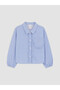 Blue Striped Cotton Girls' Shirt - 2