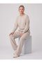 Women's Crew Neck Long Sleeve Tracksuit Set Comfortable Fit Loose Leg Two-Piece Sportswear - 2