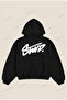 Std Logo Comfortable Fit Oversize Unisex Hoodie 100% Cotton 3 Thread Threaded Hooded Sweatshirt
