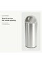 70L Stainless Steel Coated Push-Top Waste Bin, Silver Finish - 3