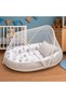 Babynest Mosquito Net Crib Baby Bed Orthopedic Pillow Cotton and Muslin Fabric 60 X 85 cm