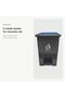 15L Plastic Pedal Waste Bin with Lid - Gray - 5