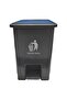 15L Plastic Pedal Waste Bin with Lid - Gray