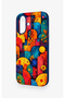 iPhone 16 Compatible Colorful Geometric Floral Pattern Silicone Case - 4