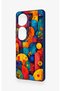 Vivo V40 Compatible Colorful Geometric Floral Pattern Silicone Case - 4