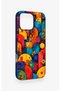 iPhone 16 Pro Max Compatible Colorful Geometric Floral Pattern Silicone Case - 3