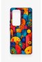 Vivo V30 Compatible Colorful Geometric Flower Pattern Silicone Case - 2