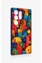 Samsung S24 Ultra Compatible Colorful Geometric Floral Pattern Silicone Case - 3