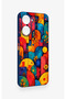 Vivo Y18 Compatible Colorful Geometric Flower Pattern Silicone Case - 3