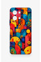 Vivo Y28 Compatible Colorful Geometric Flower Pattern Silicone Case - 2