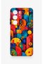 Realme C75 Compatible Colorful Geometric Floral Pattern Silicone Case - 2