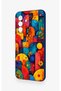 Samsung A17 Compatible Colorful Geometric Floral Pattern Silicone Case - 4