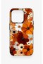iPhone 15 Pro Compatible Autumn Tone Floral Pattern Silicone Case - 2