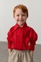 Embroidered Wide Placket Shirt Red - 8