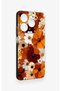 Realme C63 Compatible Autumn Tone Floral Pattern Silicone Case - 3